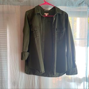 Army green Merona button up shirt/jacket